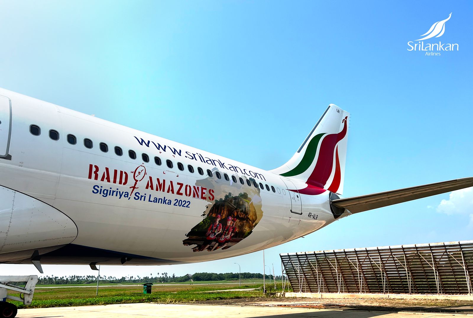 SriLankan Airlines aircraft with the customized livery celebrating ‘Raid Amazones 2022’